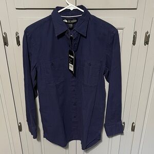NWT Small Men's Deep Blue Casual button down shirt